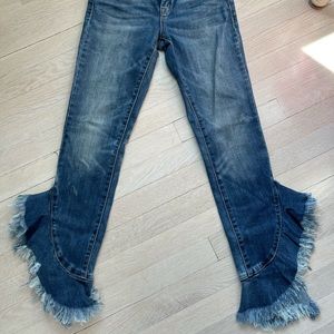 DOUBLE HOST PICK🥳NWOT❗️Blank NYC Jeans with Fringe Flare Bottoms